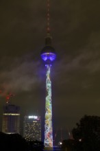 TV tower, 21st BERLIN FESTIVAL OF LIGHTS, motto Let's Shine Together, light installations, 8