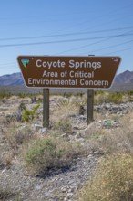Coyote Ssprings - The Bureau of Land Management posted a 'critical envionmental concern' warning