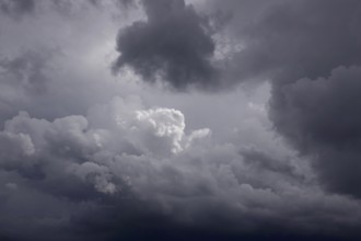 Grey sky with clouds, summer, Germany