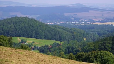 Beautiful landscape in summer, Upper Lusatia, Saxony, Germany