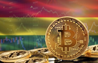 Investors in cryptocurrency and Blockchain Technology in Bolivia, Concept. Bitcoin with Bolivia