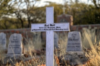 Grave at the German military cemetery at Waterberg, Otjozondjupa region, Namibia