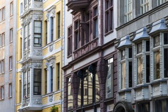 Art Nouveau, House facade, Leipzig, Saxony, Germany