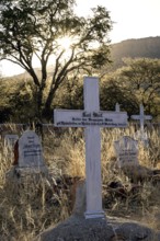 Grave at the German military cemetery at Waterberg, Otjozondjupa region, Namibia