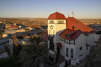 Goerke House, blue hour, Lüderitz, Karas Region, Namibia