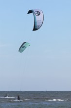 Kitesurfer, Baltic Sea, Falshöft, Pommerby, Schleswig-Holstein, Germany
