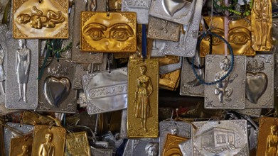 Pantanassa Monastery from the 15th century AD, votive tablets, various metal plaques with religious