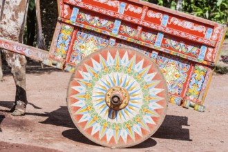 Decorative ox-cart, Costa Rica, Central America