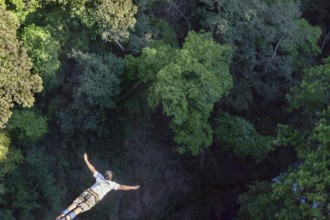 Bungee jumper, San Jose, Costa Rica, Central America