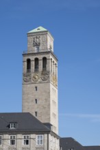 Town hall tower, town hall, Mülheim an der Ruhr, Rur region, North Rhine-Westphalia, Germany