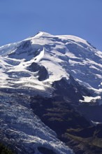 Snow-covered Dome du Goûter, Chamonix-Mont-Blanc, Haute-Savoie, France