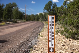Tusayan, Arizona - A uranium haul route at Energy Fuels' controversial Pinyon Plain uranium mine,