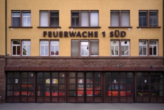 Fire Station 1 Stuttgart South, emergency vehicles, Stuttgart, Baden-Württemberg, Germany