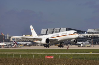 Government aircraft with terminal landing at Stuttgart Airport. Aircraft registration: 10-03,