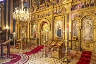The iconostasis of the Bulgarian Orthodox Church of St Stephen in Istanbul, Turkey