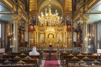 Interior of the Bulgarian Orthodox Church of St Stefan in Istanbul, Turkey