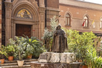 Pope John XXIII in front of the Basilica of St Anthony Sent Antuan Kilisesi in Beyoglu, Istanbul,