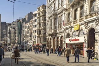 Shopping street Istiklal Caddesi in Beyoglu, Istanbul, Turkey