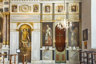 Iconostasis of the Greek Orthodox Hagia Triada Church in Beyoglu, Istanbul, Turkey