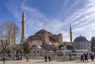 Today's Hagia Sophia mosque or Church of St Sophia, former Byzantine church and museum in Istanbul,