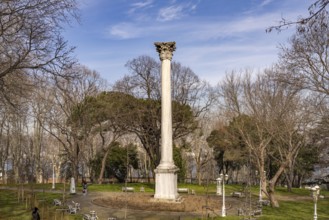 The Column of the Gods in Gülhane Park in Istanbul, Turkey