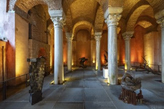 Art exhibition in the cistern in Gülhane Park in Istanbul, Turkey