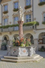 Monument to Count Johann von Hohenzollern-Sigmaringen, sculpture, market fountain built in 1826,