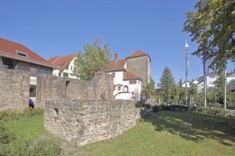 Former town wall, town fortifications and local history museum with Dörndl defence defence tower,