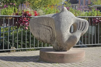 Sculpture Elephant by Antal Sándor 1992, Modern Art, Abstract Art, Stone Sculpture, Elephant