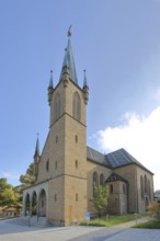 Neo-Gothic St John's Parish Church built in 1856, Hechingen, Swabian Alb, Baden-Württemberg,