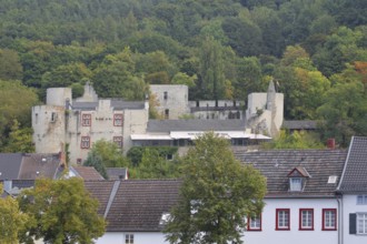 View of the castle and roofs, Bad Münstereifel, Ahrgebirge, Eifel, North Rhine-Westphalia, Germany