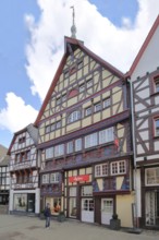 Historic Windeckhaus, half-timbered houses, Orchheimer Straße, Bad Münstereifel, Ahrgebirge, Eifel,