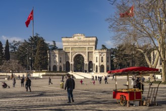 Beyazit Square with the Tor tor of Istanbul University, Turkey