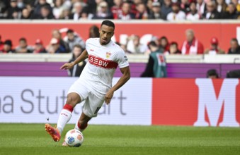 Jamie Leweling VfB Stuttgart (18) Action on the ball MHPArena, MHP Arena Stuttgart,