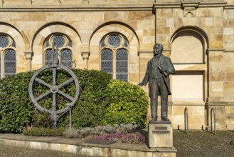 Ludwig Windthorst monument next to St Peter's Cathedral in Osnabrück, Lower Saxony, Germany
