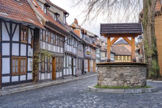 Half-timbered houses in the old town centre of Wernigerode, Saxony-Anhalt, Germany