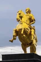 Equestrian statue of Augustus the Strong, Golden Rider, Neustadt, Dresden, Saxony, Germany
