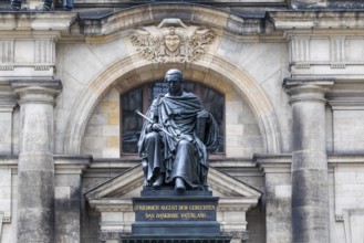 Monument to Friedrich August the Just, Schlossplatz, Old Town, Dresden, Saxony, Germany