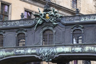 Passage to the Residenzschloss, Chiaveriegasse, Old Town, Dresden, Saxony, Germany