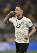 Goal celebration David Raum GER (22) Gesture Gesture World Cup qualifier, international match,