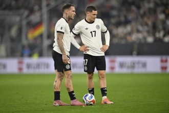 David Raum GER (22) Florian Wirtz GER (17) ready for free-kick, World Cup qualifier, international