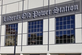 Façade of the Old Power Station, former power station, detail, Lüderitz, Karas Region, Namibia