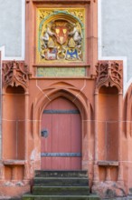 Entrance door at the cathedral square, Meißen, Saxony, Germany