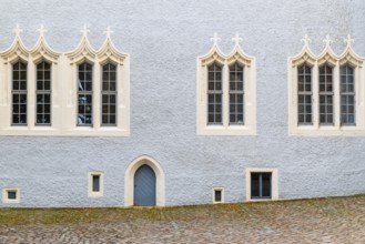 Facade of the Albretsburg District Court, Meißen, Saxony, Germany