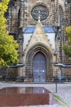 Entrance portal to Meissen Cathedral, St. Johannis and St. Donatus, Cathedral Square, Meissen,