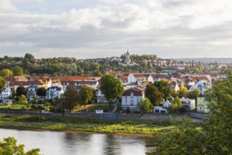 View from the Albretsburg to the Neustadt, Meissen, Saxony, Germany