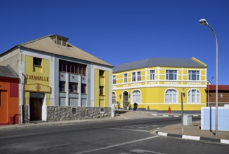 Facade of the former gymnasium, Lüderitz, Karas region, Namibia