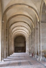 Interior view of the side aisle, basilica, monastery church, founded in 1136, Eberbach Monastery,