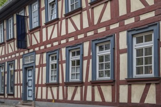 Half-timbered house in the old town centre of Eltville, Rheingau, Hesse, Germany