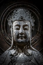 Head of a Japanese Buddha statue, British Museum, London, London region, England, Great Britain